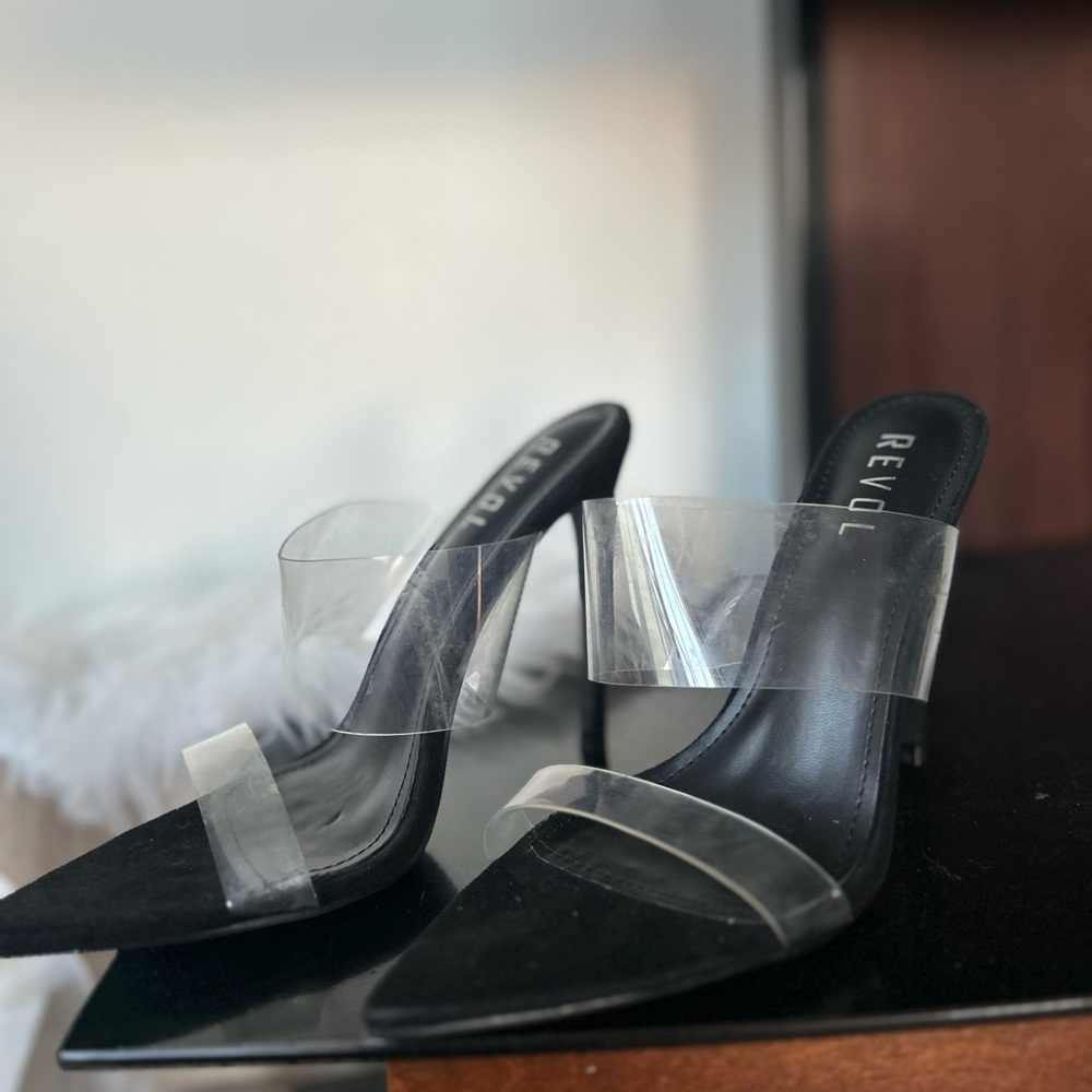 Revo Black Women's Heels Revo Black and Clear Women's Heels 8.5 - Picture 5 of 13